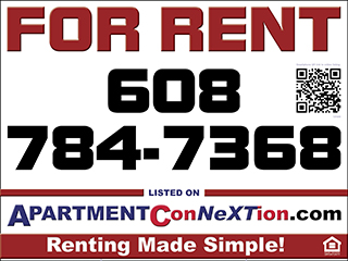 Apartment ConNeXTion yard sign Apartment ConNeXTion yard sign